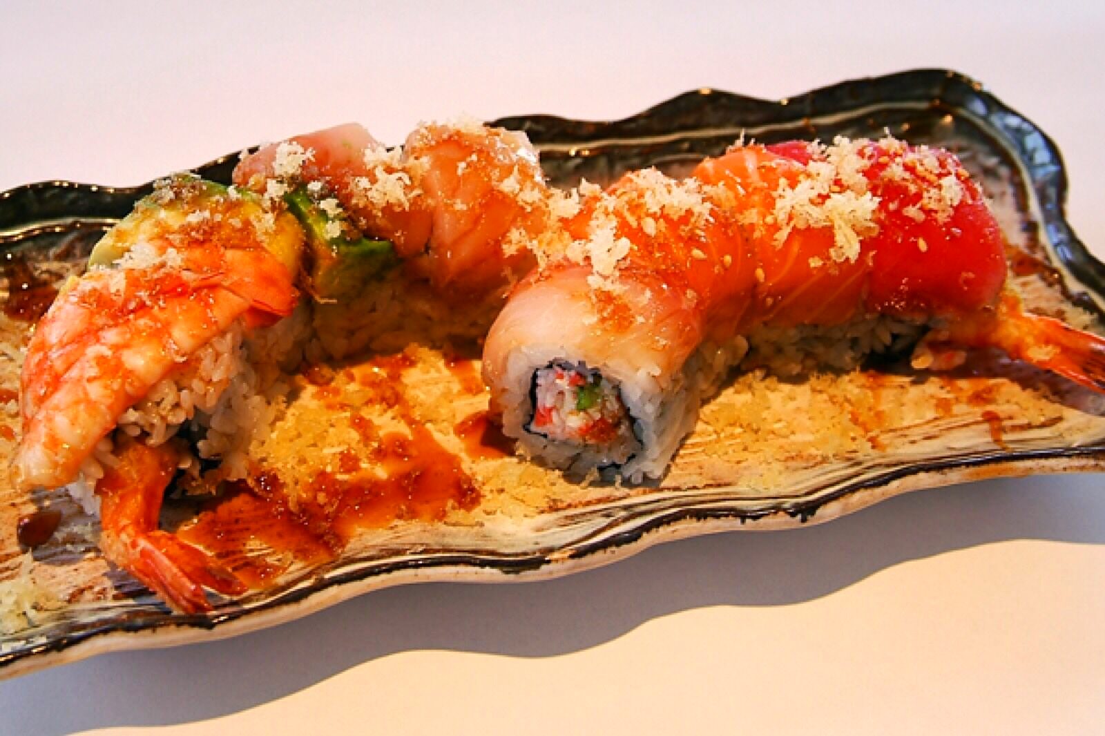 Crunch Rainbow Roll at Minato Sushi